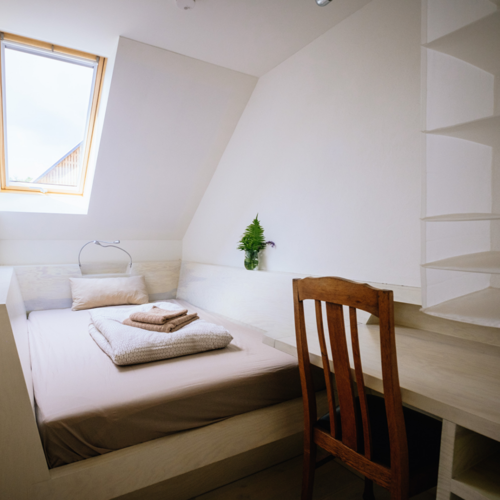 Beispiel-Einzelzimmer im Seminarhaus Taubenblau